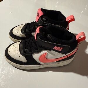 Nike Kids Sneakers - Black, White, and Pink